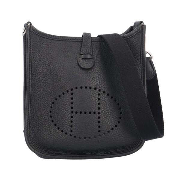 HERMES Handbags - Hermes Evelyne TPM Shoulder Bag, Taurillon Clemence Leather, Black, Women's H...